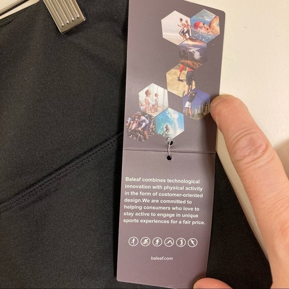 BALEAF Sz L High Rise Full Length Comfort Waist Leggings Tights NWT - Picture 3 of 8